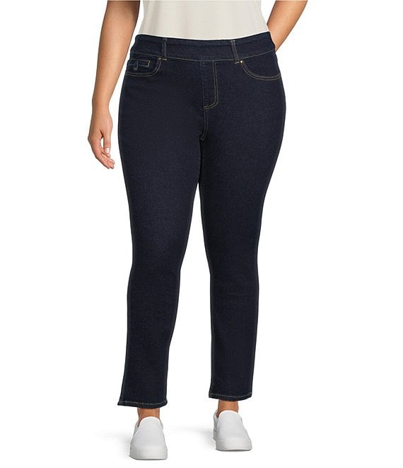 Westbound Plus High Rise Pull-On Skinny Jeans, Rinse - Image 1