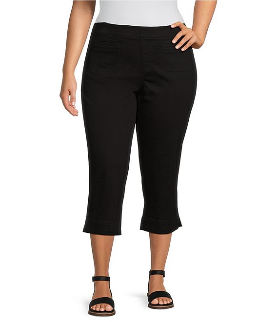 Westbound Plus Size High Rise Flat Front Pull-On Cropped Pants | Dillard's