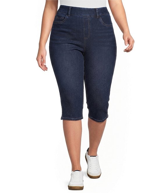 Westbound Plus Size High Rise Pullon Crop Pants