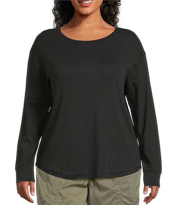Westbound Plus Size Long Sleeve Crew Neck Pullover