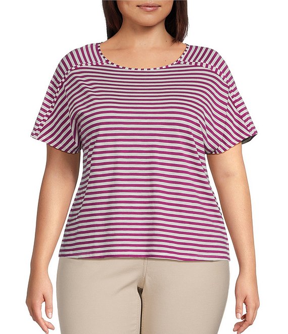 Westbound Plus Size Short Sleeve Crew Neck Top