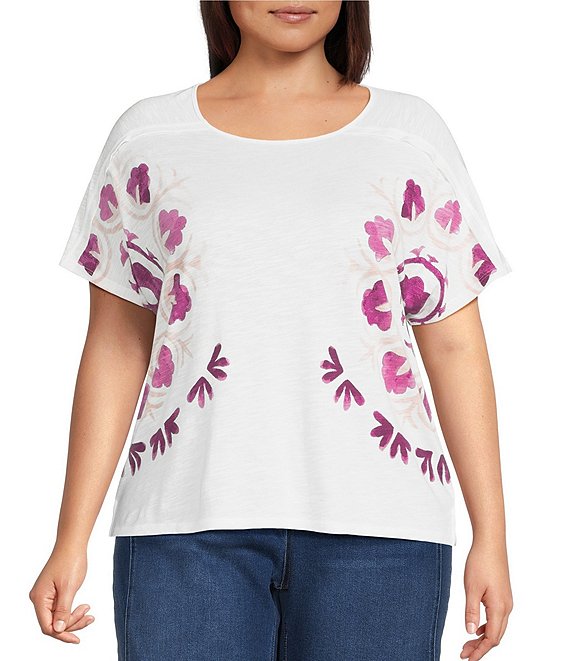Westbound Plus Size Short Sleeve Crew Neck Top