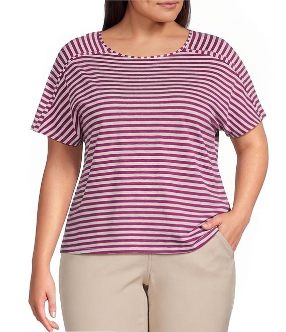 Westbound Plus Size Short Sleeve Crew Neck Top