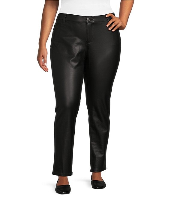 Color:Black - Image 1 - Plus Size the FIT FORMULA Slim Straight Leg Jeans