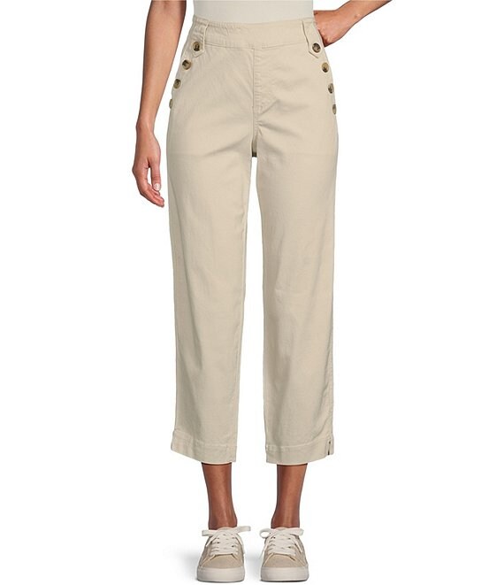 Westbound Pull-On Sailor Ankle Slim Straight Pants | Dillard's