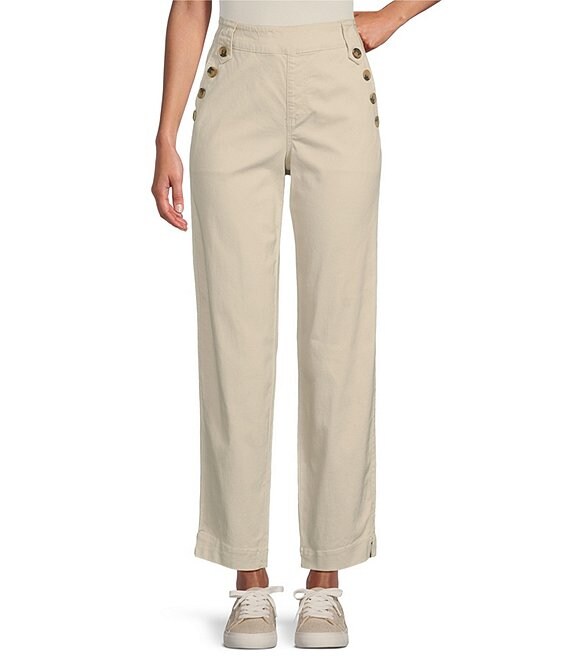 Westbound Pull-On Sailor Ankle Slim Straight Pants | Dillard's