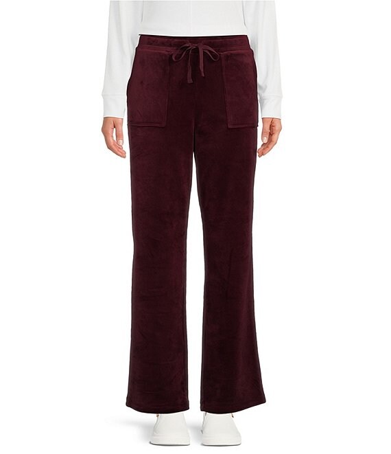 Westbound Pull-On Wide Leg Velour Pants | Dillard's