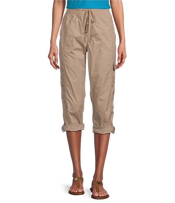 Westbound the WEEKEND Cropped Mid Rise Relaxed Adjustable Hem Pants ...