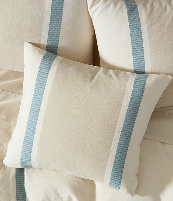 White Sand Breeze Square Decorative Throw Pillow Cover