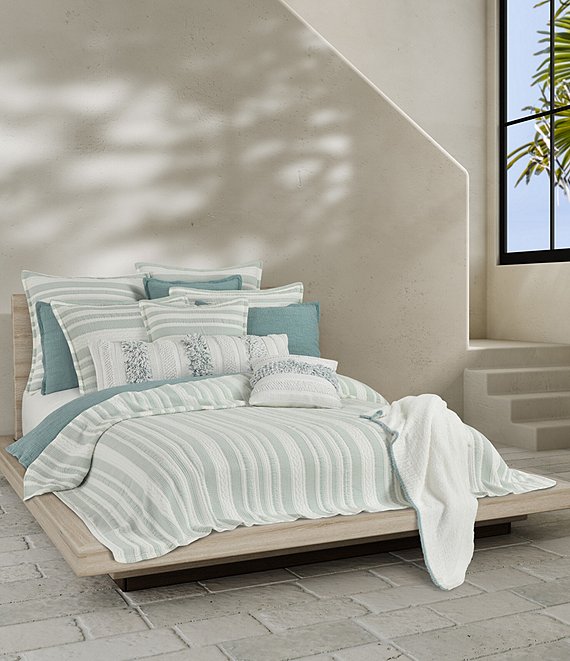 White Sand Cyprus Ripple-Inspired Textured Coverlet | Dillard's