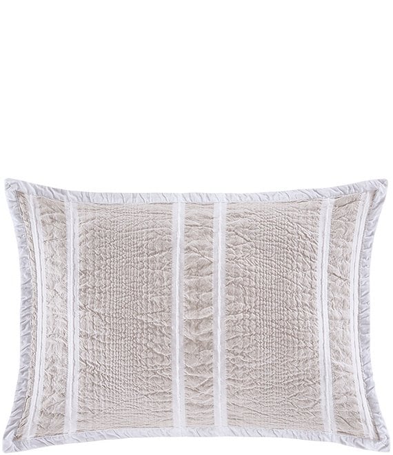 Color:Linen - Image 1 - Driftwood Stripe Pillow Sham