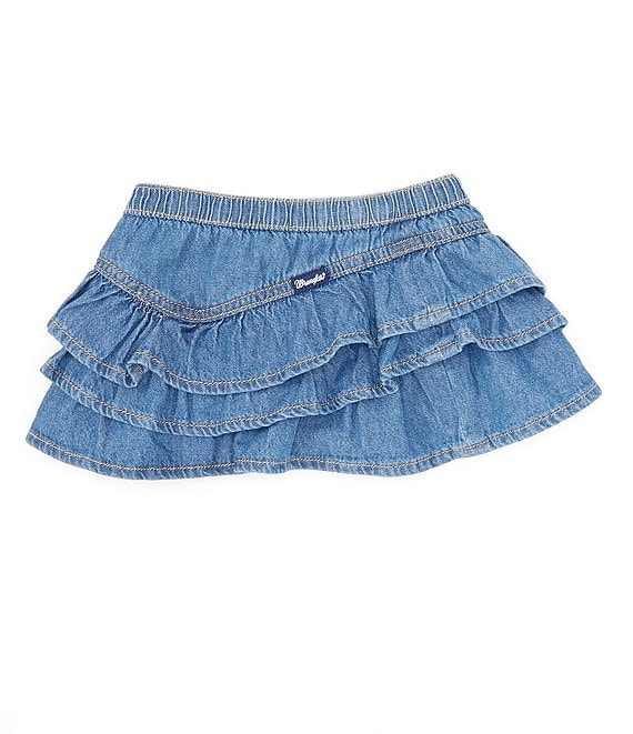 Wrangler® Baby Girls Newborn-24 Months Ruffled Pull-On Denim Skirt ...