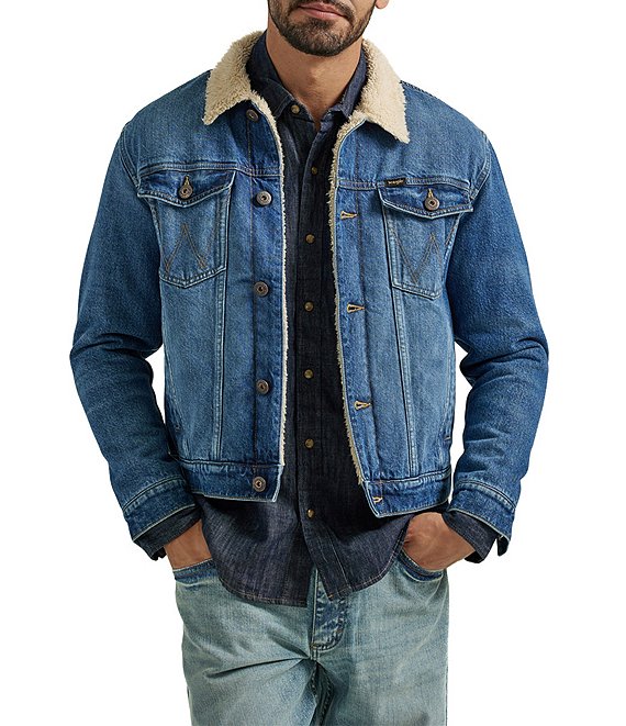 NOROZE Men's The Trucker Denim Long Sleeve Jacket | Washed Denim Sherpa  Fleece Hoodie Western Style Jean Coat (XS, Denim Blue) : Amazon.co.uk:  Fashion