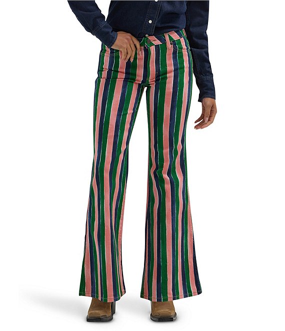 Vintage colorful striped jeans outlet