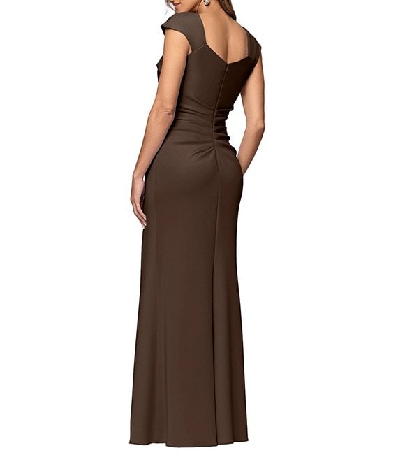 brown cap sleeve dress Cap Sleeve Sequin Short Dress