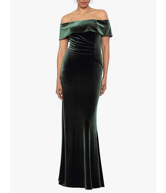 Dillards green sale velvet dress