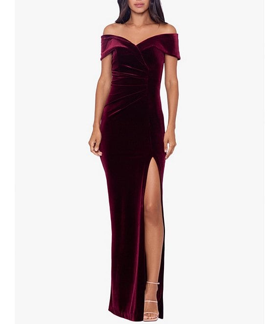 Dillards maroon outlet dress