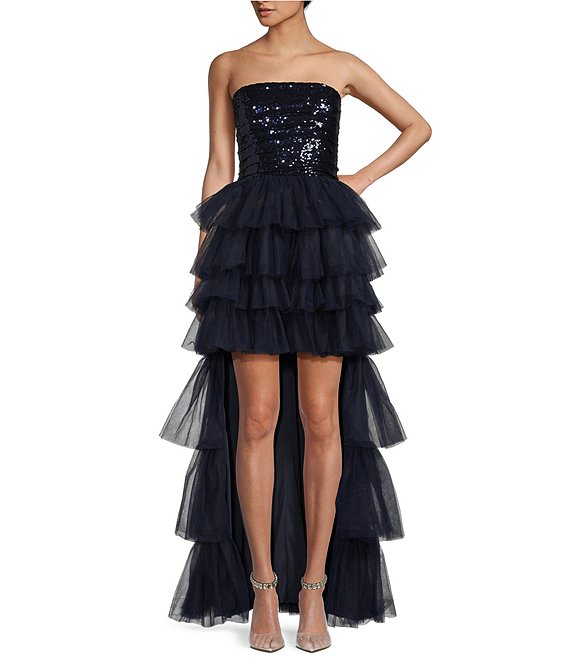 Amazon.com: High Low Tulle Prom Dress for Women Long Tiered Ruffled Ball  Gown Formal Party Dress Evening Gowns High Low Tulle Homecoming Dress Black  2 : Clothing, Shoes & Jewelry