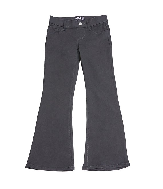 Color:Black - Image 1 - Big Girls 7-14 Pull-On Flare Jeans