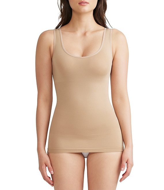 Color:Almond - Image 1 - Lena Solid Shaping Tank