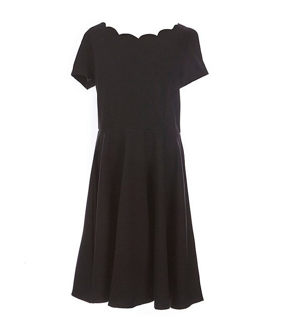 Zunie Big Girls 10-16 Scallop Neckline A-Line Dress | Dillard's