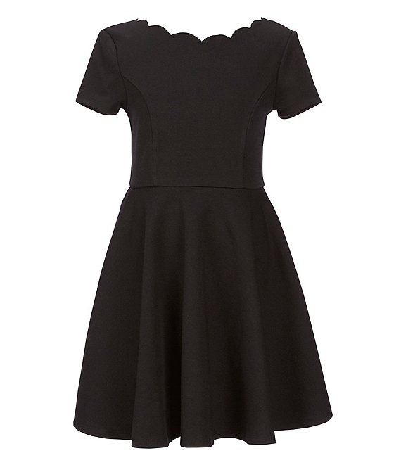 ponte fit and flare dress