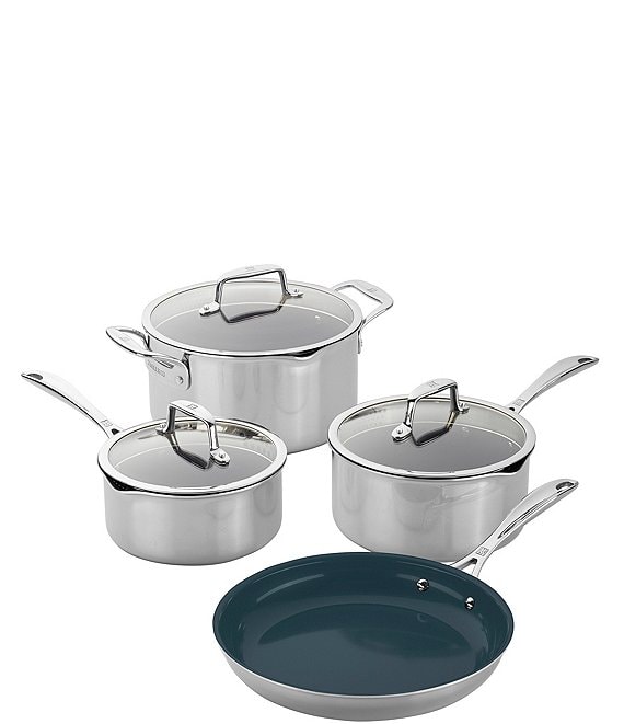 Zwilling Clad CFX 7pc Stainless Steel Ceramic Nonstick Cookware