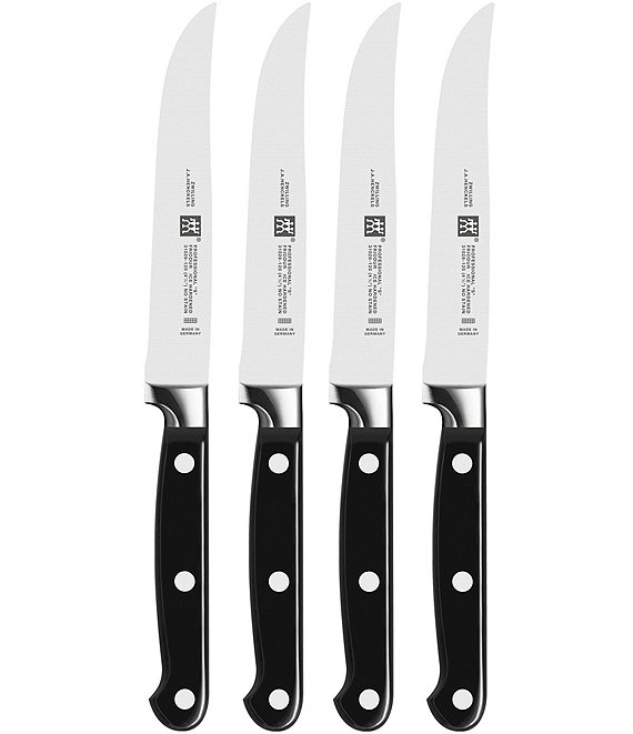 Henckels Steak Knife Set of 4, Stainless Steel, Black