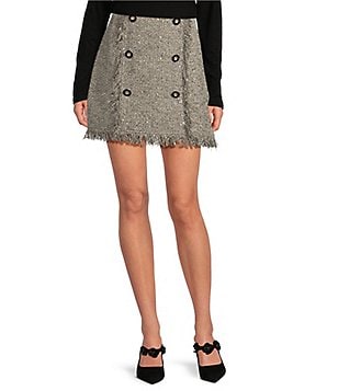 美品♡Herlipto Tweed Flocked Dot Long Skirt Bella Chiffon Polka Dot Maxi Skirt - Black/White | Fashion Nova