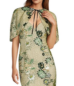 Antonio Melani Adelyn Floral Sequin Sweetheart Sheath Midi