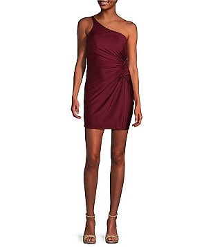 B. Darlin Ruched Knot Front Bodycon Mini Dress