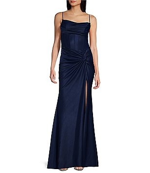 コリアグランドセール 2025 B. Darlin Dillard's | Dress Strap Wide V-Neck Deep Satin Bubble スポーツ・フィットネス