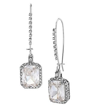 Betsey Johnson Pave Crystal Snake Front/Back Earrings | Dillard's