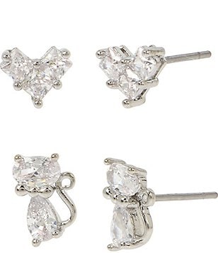 Betsey Johnson Pave Crystal Skull Long Drop Earrings | Dillard's