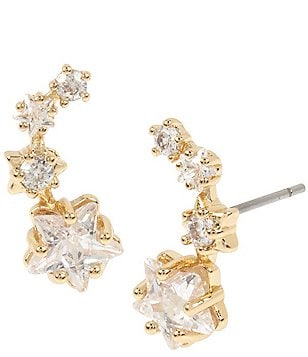 Betsey Johnson Pave Crystal Skull Long Drop Earrings | Dillard's