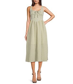 blu pepper green floral dress Tabatha Floral Tulle Pattern Midi Dress – Be You Boutique main image 0