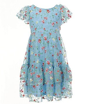 Bonnie Jean Big Girls 7-16 Long-Sleeve Vevlet-Bodice/Sparkle Bonnie Jean Big Girls 7-16 Long-Sleeve Vevlet-Bodice/Sparkle