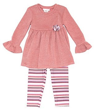 2-piece Dress and Leggings Set - Light pink/hearts - Kids