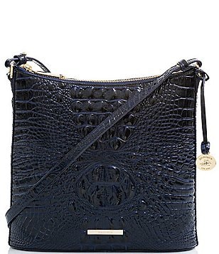 BRAHMIN Melbourne Collection Finley Leather Crocodile-Embossed