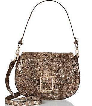 BRAHMIN Nebula Collection Bronze Marlowe Drawstring Bucket Bag