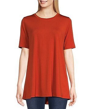 Colorblock Red Tunic - Knit Tunic