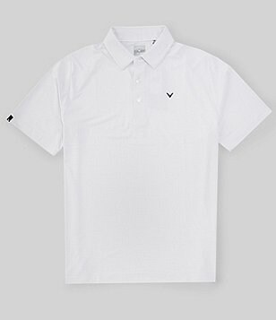 Callaway Short Sleeve Coastal Outline Print Golf Polo Shirt
