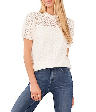 CeCe Babydoll Short Sleeve V-Neck Tiered Lace Mini Dress | Dillard's