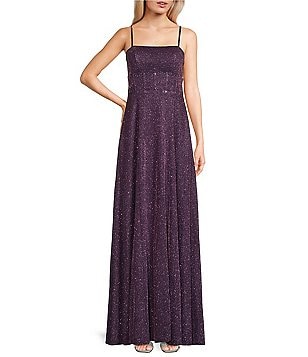 FABRIC DRESS WITH GLITTER, SHORT FRONT, LONG BACK, DEPTH DECOLLETAGE WITH  OPENNESS ON THE SHOULDERS, CROSS BORDER AT THE BACK – Evelyn Boutique