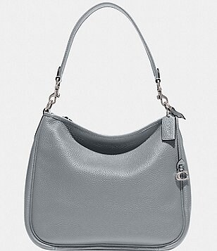 COACH Pebble Leather Chaise Silver Metal Crossbody Bag