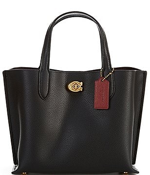 Coach Willow Leather Bucket Bag, Black at John Lewis & Partners