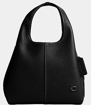 Coach Penn Signature Patent Leather Shoulder Bag - Black