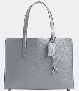 COACH Pebble Leather Chaise Silver Metal Crossbody Bag