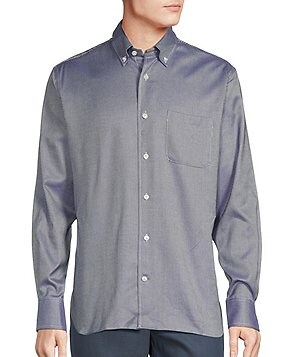 Daniel Cremieux Signature Label Textured Long Sleeve Woven Shirt