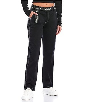 DICKIES Women's High Rise Fit Cargo Jogger Pants Black - FPR54BKX
